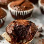 Fudgy Double Chocolate Muffins